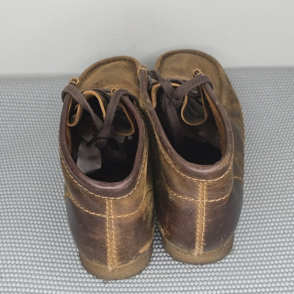 Clarks Wallabee Boot‎ Mens Dark Brown Suede Lace Up Chukkas Boots Size 8.5
